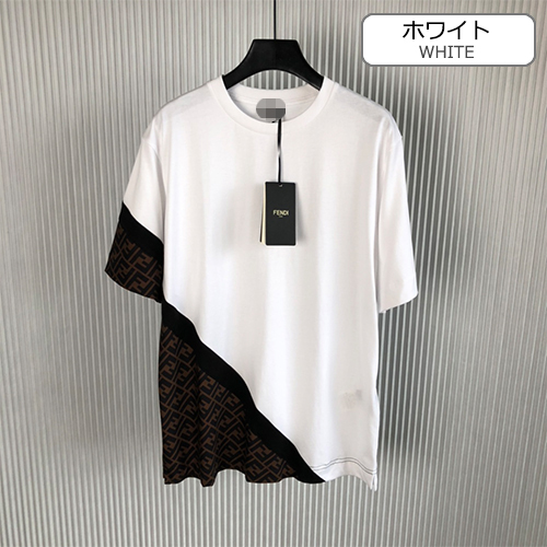 フェンディ半袖Tシャツ コピー FENDI パッチワーク メンズファッション通販 2色