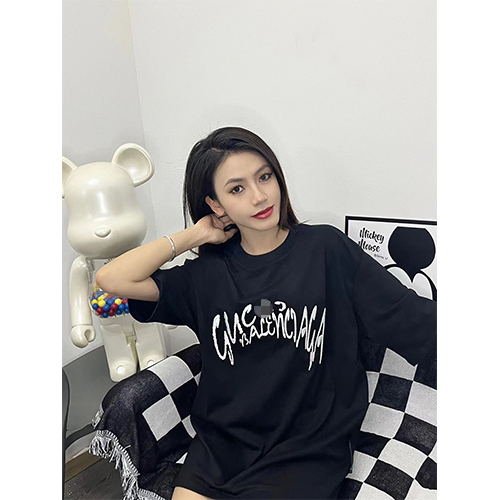 グッチ × バレンシアガ  コラボ プリント半袖Tシャツ GUCCIスーパーコピー 半袖Tシャツ