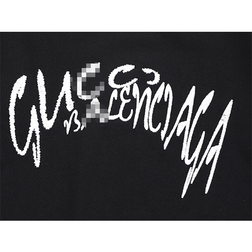 グッチ × バレンシアガ  コラボ プリント半袖Tシャツ GUCCIスーパーコピー 半袖Tシャツ