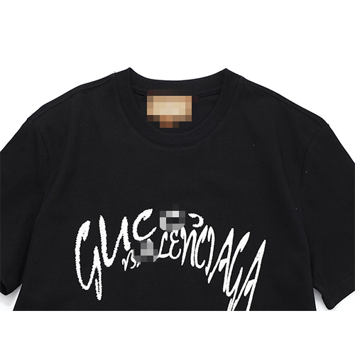 グッチ × バレンシアガ  コラボ プリント半袖Tシャツ GUCCIスーパーコピー 半袖Tシャツ