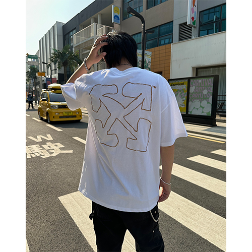 オフホワイトコピー 半袖Tシャツ コピー OFF-WHITE ロゴ 刺繍