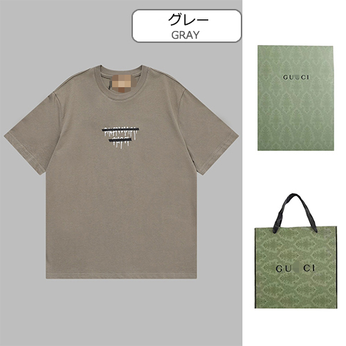 グッチ × バレンシアガ コラボ プリント半袖Tシャツ GUCCIスーパーコピー 半袖Tシャツ