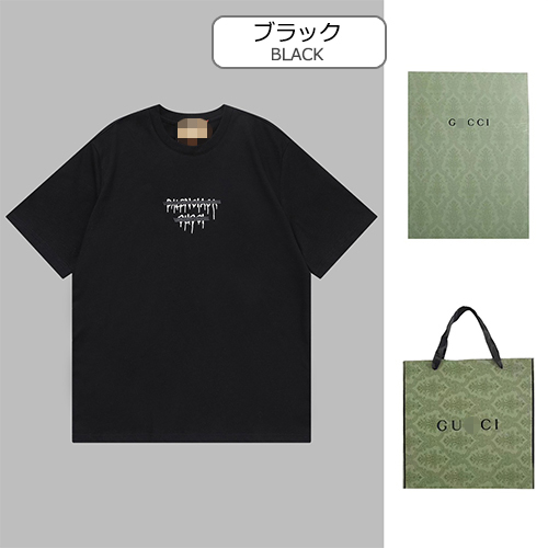 グッチ × バレンシアガ コラボ プリント半袖Tシャツ GUCCIスーパーコピー 半袖Tシャツ