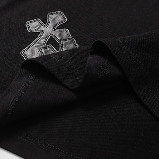コラボ オフホワイト x クロムハーツの刺繍クロス短袖Tシャツ