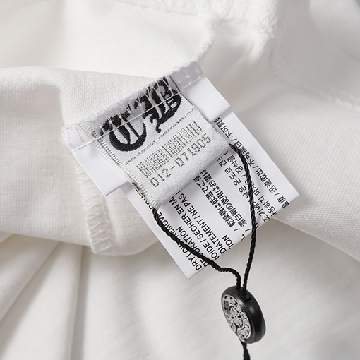 コラボ オフホワイト x クロムハーツの刺繍クロス短袖Tシャツ
