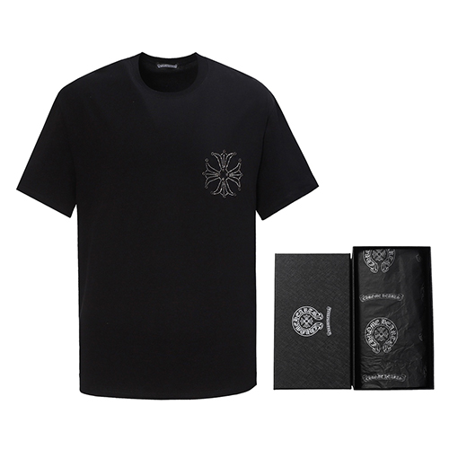 クロムハーツ  の手作りビジューアート短袖Tシャツ