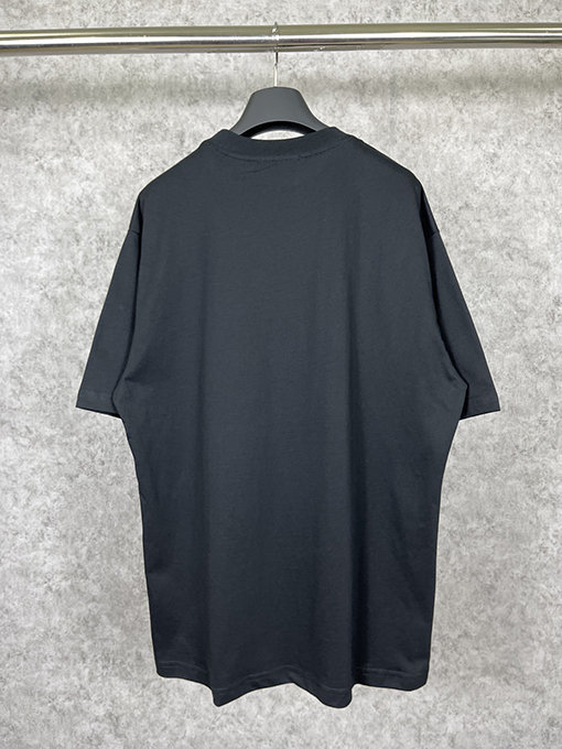 バレンシアガ 半袖Tシャツ スーパーコピー BALENCIAGA クラシックな英字BBロゴ刺繍半袖Tシャツ