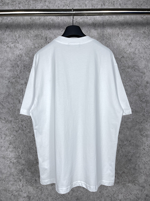 バレンシアガ 半袖Tシャツ スーパーコピー BALENCIAGA クラシックな英字BBロゴ刺繍半袖Tシャツ