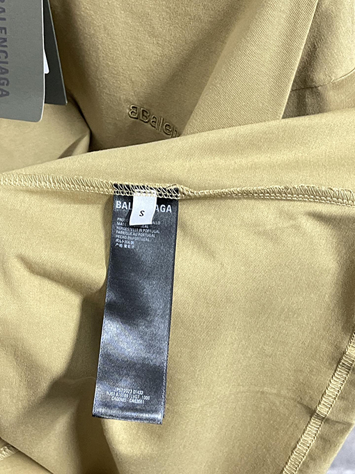 バレンシアガ 半袖Tシャツ スーパーコピー BALENCIAGA クラシックな英字BBロゴ刺繍半袖Tシャツ