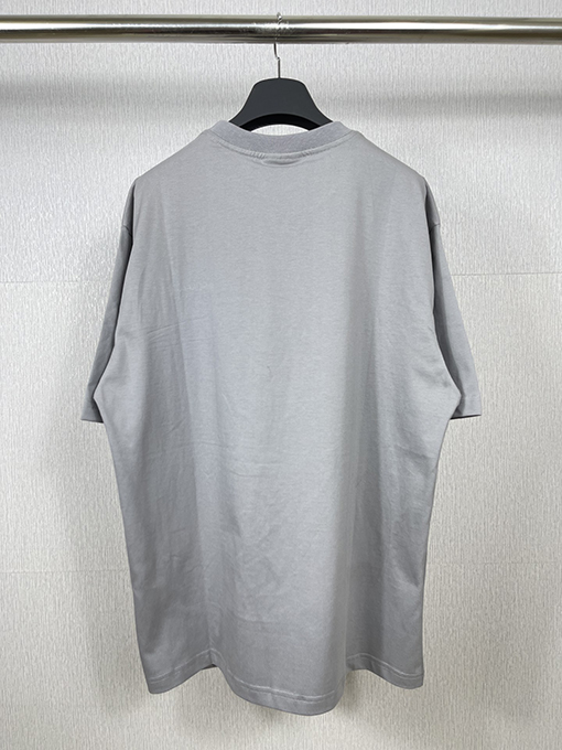 バレンシアガ 半袖Tシャツ スーパーコピー BALENCIAGA クラシックな英字BBロゴ刺繍半袖Tシャツ