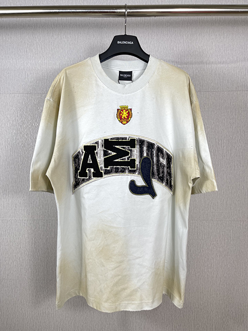 バレンシアガ 半袖Tシャツ スーパーコピー BALENCIAGAウォッシュ Tシャツ