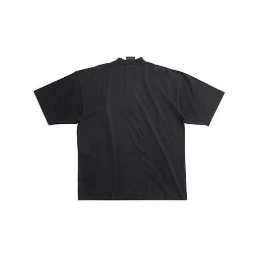 バレンシアガ 半袖Tシャツ スーパーコピー パリエッフェル塔のポラロイド写真プリント半袖Tシャツ