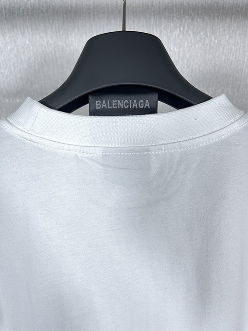 バレンシアガ 半袖Tシャツ スーパーコピー  パリエッフェル塔のポラロイド写真プリント半袖Tシャツ