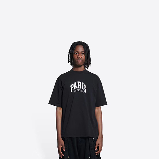 PARISロゴ入りクラシック印刷短袖Tシャツ  バレンシアガ 半袖Tシャツ スーパーコピー