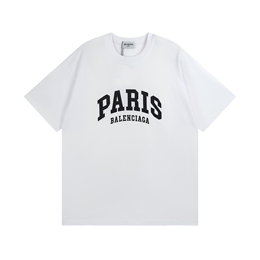 PARISロゴ入りクラシック印刷短袖Tシャツ  バレンシアガ 半袖Tシャツ スーパーコピー