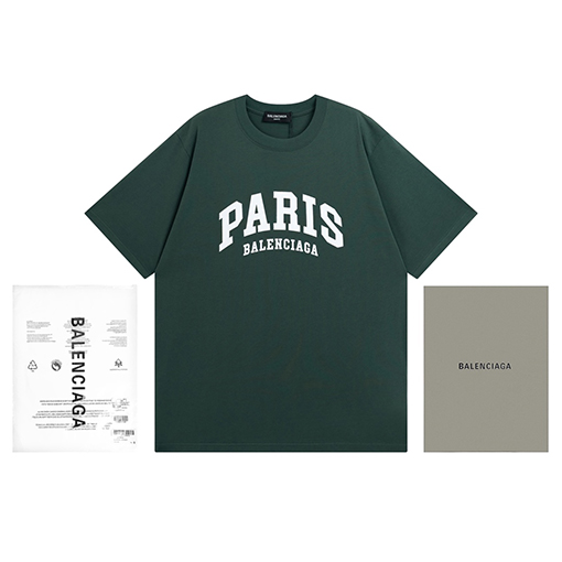 PARISロゴ入りクラシック印刷短袖Tシャツ  バレンシアガ 半袖Tシャツ スーパーコピー