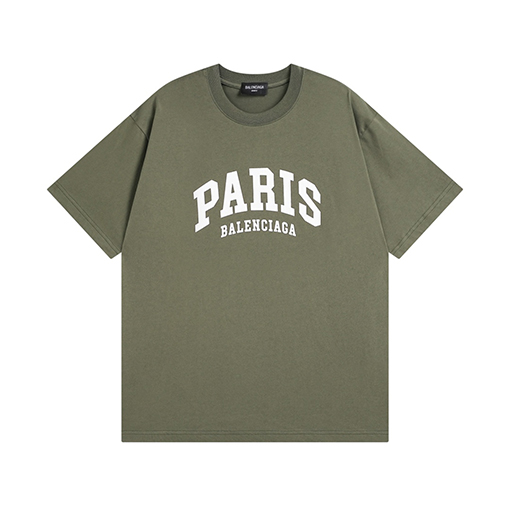PARISロゴ入りクラシック印刷短袖Tシャツ  バレンシアガ 半袖Tシャツ スーパーコピー