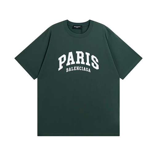 PARISロゴ入りクラシック印刷短袖Tシャツ  バレンシアガ 半袖Tシャツ スーパーコピー