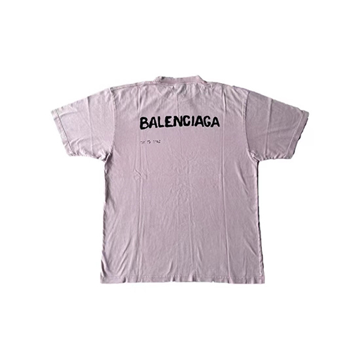 バレンシアガ 半袖Tシャツ コピー  BALENCIAGA ぼかし影の字母プリントTシャツ