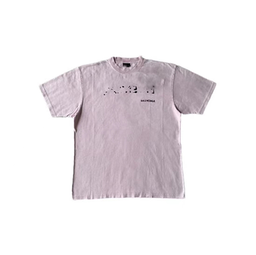 バレンシアガ 半袖Tシャツ コピー  BALENCIAGA ぼかし影の字母プリントTシャツ
