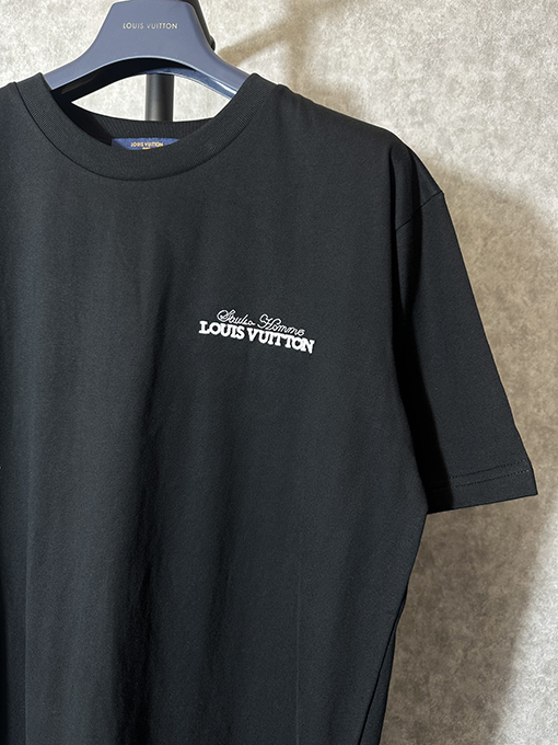 ヴィトン 短袖Tシャツ スーパーコピー   LVサンフラワーレターパッチ刺繍ショートスリーブTシャツ