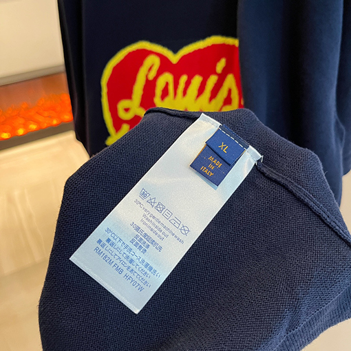 ヴィトン 短袖Tシャツ コピー  Louis Vuitton ハートモチーフの編みセーターショートスリーブ