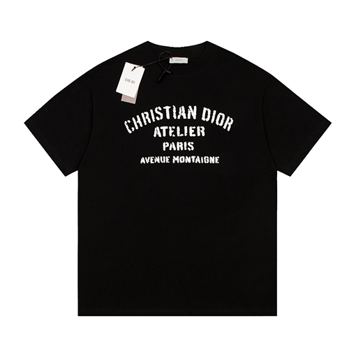 ディオール 半袖Tシャツ スーパーコピー DIOR クラシックな英語シリーズの半袖Tシャツ