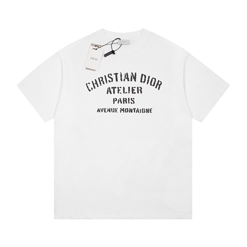 ディオール 半袖Tシャツ スーパーコピー DIOR クラシックな英語シリーズの半袖Tシャツ