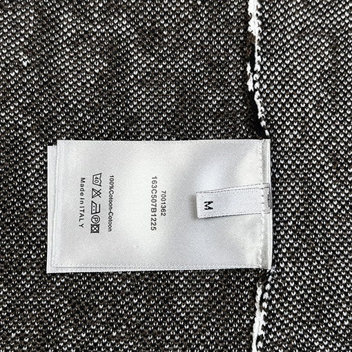 ディオール 半袖Tシャツ Obulique ヴィンテージ柄編みポロシャツ