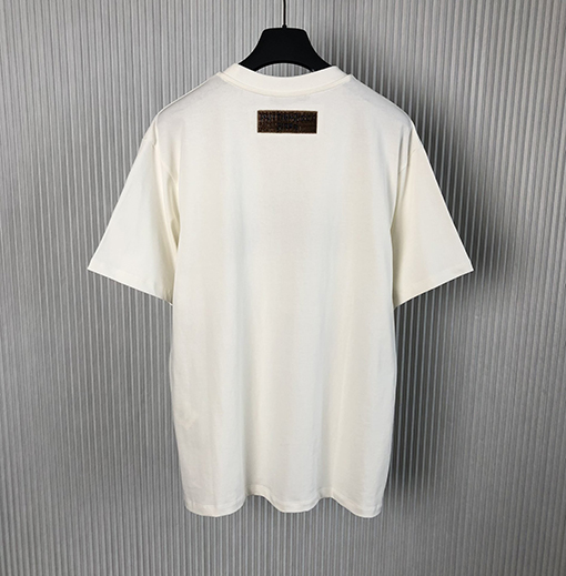 ヴィトン 半袖Tシャツ コピー Louis Vuitton ビーズグラデーションロゴの半袖Tシャツ