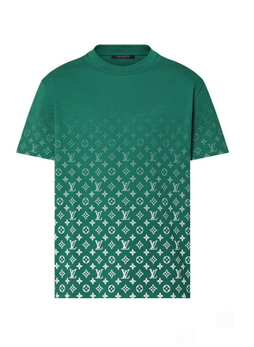 ヴィトン 半袖Tシャツ コピー Louis Vuitton グラデーション モノグラムプリント半袖Tシャツ