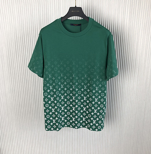 ヴィトン 半袖Tシャツ コピー Louis Vuitton グラデーション モノグラムプリント半袖Tシャツ