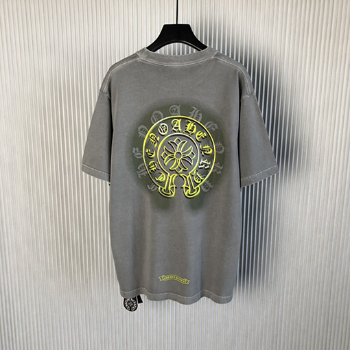 クロムハーツ 半袖Tシャツ CHROME HEART バックプリントにはハイクオリティな大柄プリント