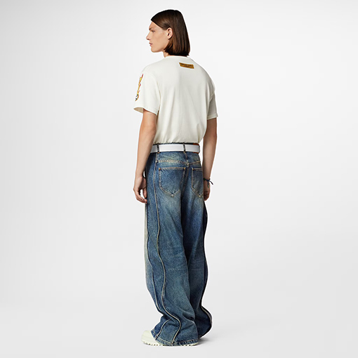 ヴィトン ニット半袖Tシャツ LVロゴニットショートスリーブTシャツ