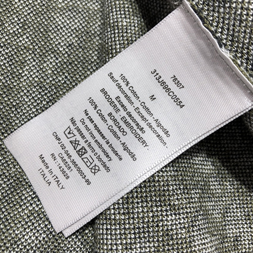 ディオール 半袖Tシャツ Oblique 編み提花襟付きPOLO Tシャツ