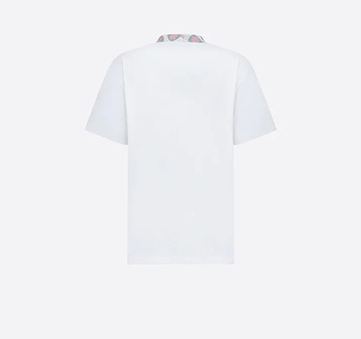 ディオール 半袖Tシャツ コピー 白い平織り編みの精巧な仕上げのトップス