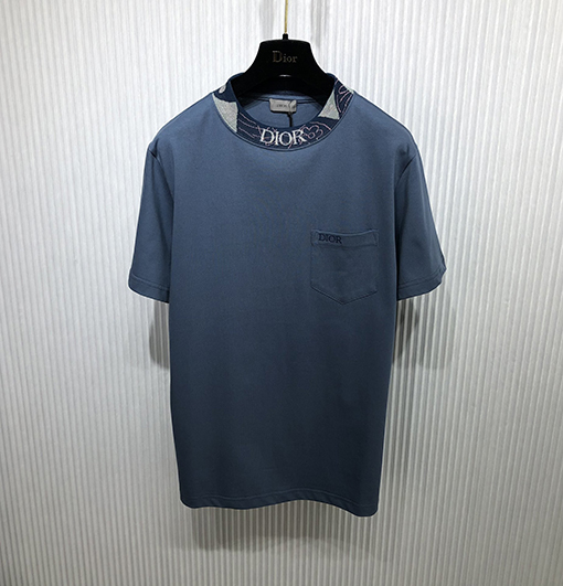 ディオール 半袖Tシャツ コピー 白い平織り編みの精巧な仕上げのトップス