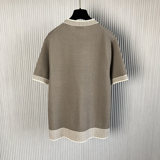 ディオール 半袖Tシャツ DIORロゴマーク刺繍短袖ニットTシャツ