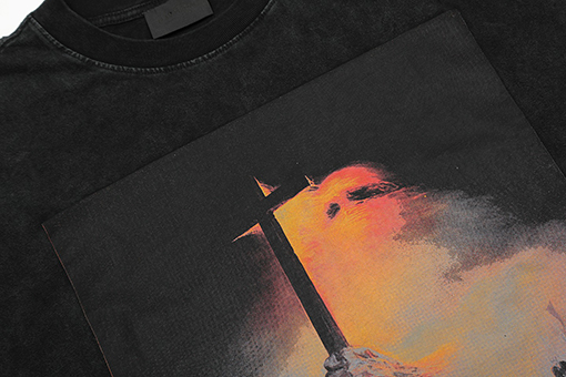 フィアオブゴッド 半袖Tシャツスーパーコピー 幽霊 十字架 レトロウォッシュ ショートスリーブ