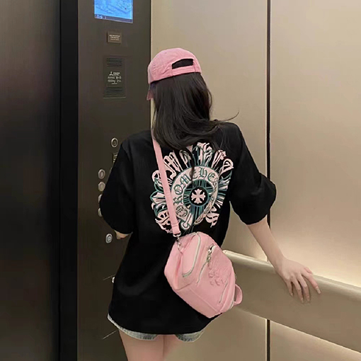 クロムハーツ 半袖Tシャツ CHROME HEART 馬蹄バックル 十字架のショートスリーブ