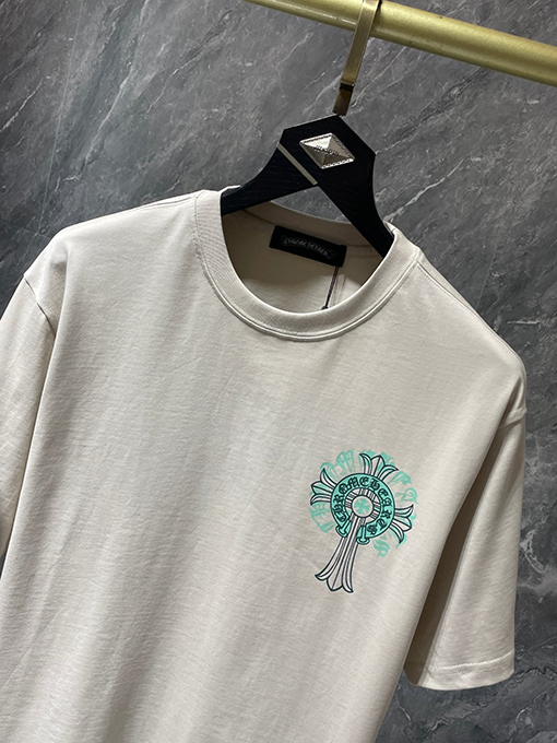 クロムハーツ 半袖Tシャツ CHROME HEART 馬蹄バックル 十字架のショートスリーブ