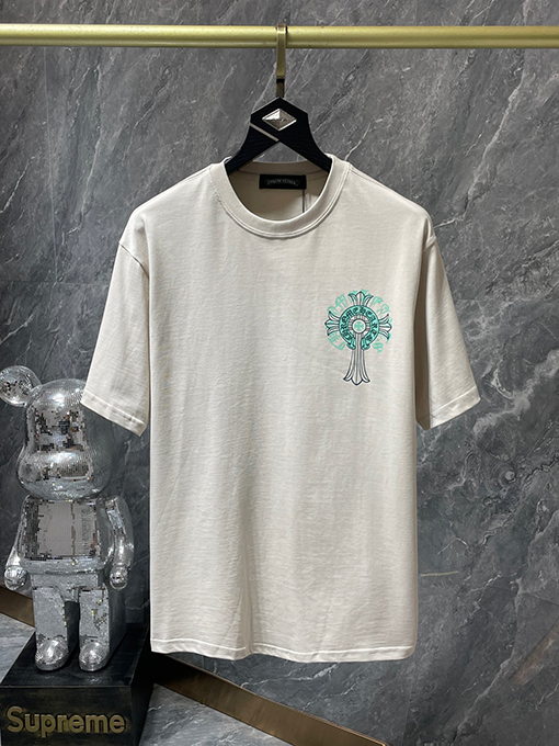 クロムハーツ 半袖Tシャツ CHROME HEART 馬蹄バックル 十字架のショートスリーブ