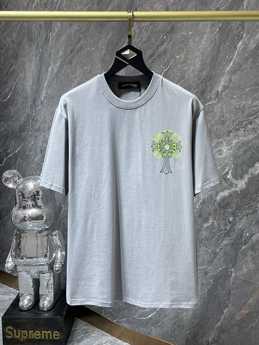 クロムハーツ 半袖Tシャツ CHROME HEART 馬蹄バックル 十字架のショートスリーブ