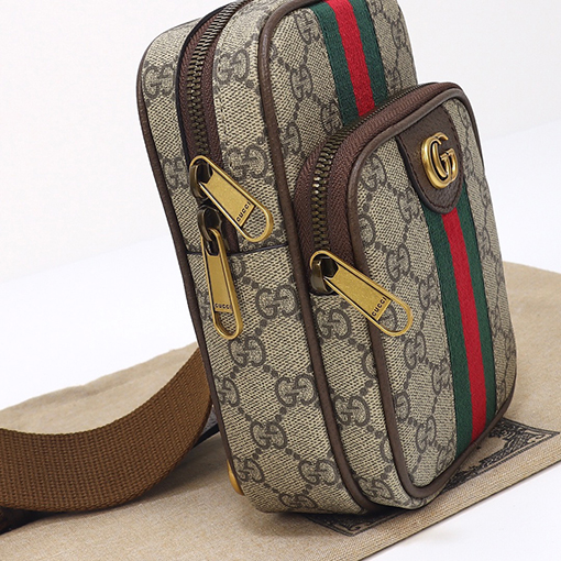 グッチ ショルダー バック GUCCI ラウン , グレー 番号752565