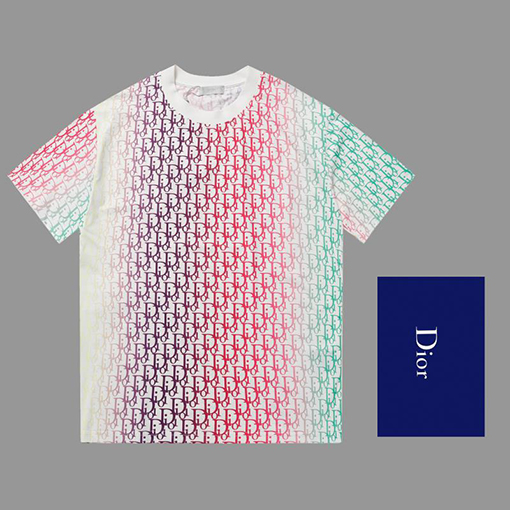 ディオール 半袖Tシャツ DIORグラデーションプリントTシャツ