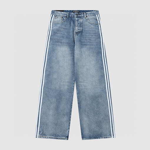 バレンシアガ x アディダス コラボ adidas x balenciaga トリプルストライプワイドレッグデニムパンツ