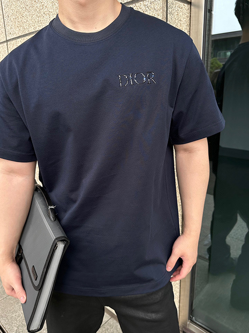 ディオール 半袖Tシャツ スーパーコピー DIOR フォームプリントロゴTシャツ
