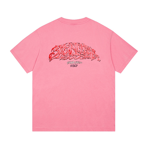バレンシアガ 半袖Tシャツ  インクジェットスプレーペイント柄ショートスリーブ 3色