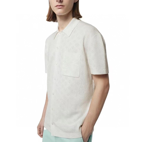 ヴィトン ニット 半袖Tシャツ スーパーコピー  Louis Vuitton シルク混紡半袖シャツ mini monogram