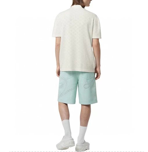 ヴィトン ニット 半袖Tシャツ スーパーコピー  Louis Vuitton シルク混紡半袖シャツ mini monogram